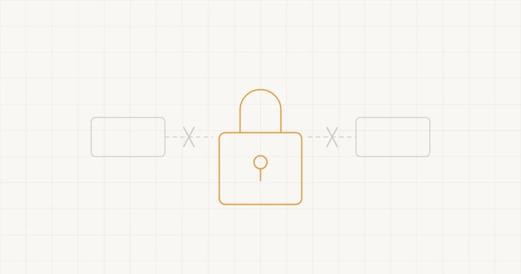 Un cadenas fermé, les deux chemins qui y mènent interrompus