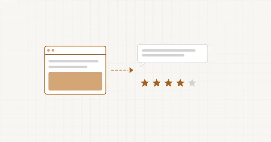 Une bulle de message partant d’un client vers un site, avec un petit signe de correction en retour