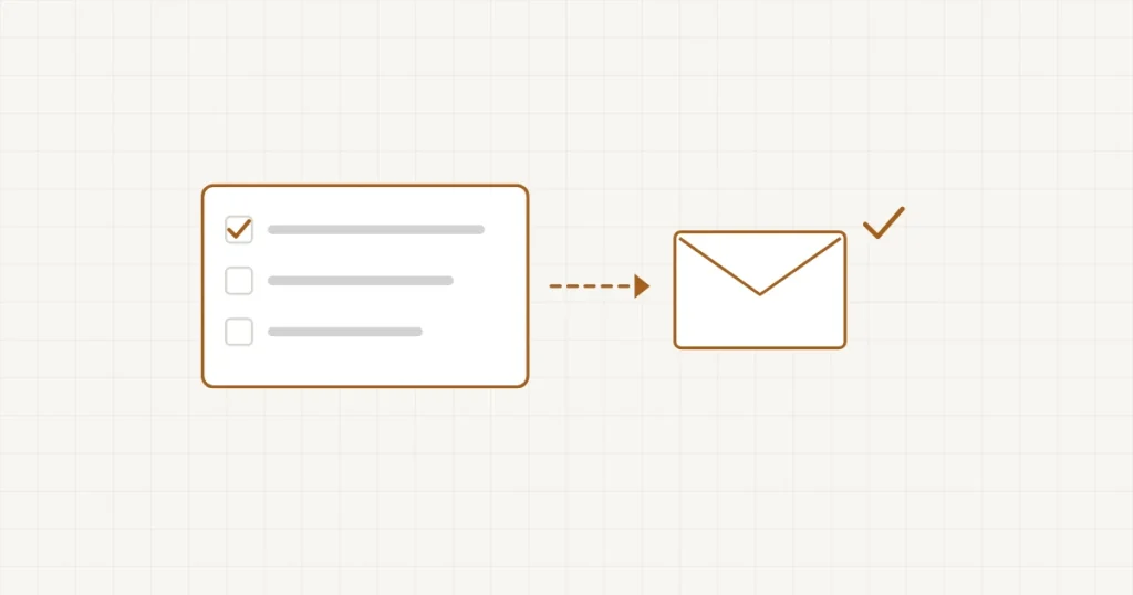 Trois profils de destinataires reliés à une newsletter par des flèches différentes, l’une pleine, une autre en pointillé