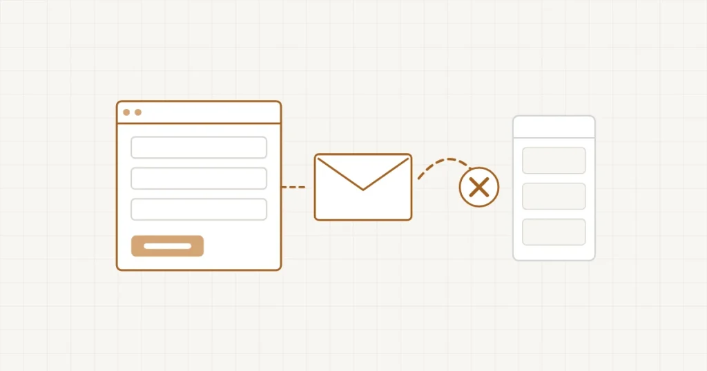 Mon site n’envoie plus d’e-mails : le formulaire envoie une enveloppe, bloquée par une croix avant une boîte de réception restée vide