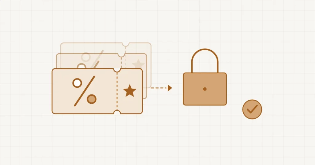 Bons de réduction : un bon à souche copié plusieurs fois, bloqué par un cadenas qui en limite l’usage