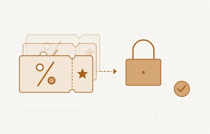 Bons de réduction : un bon à souche copié plusieurs fois, bloqué par un cadenas qui en limite l’usage