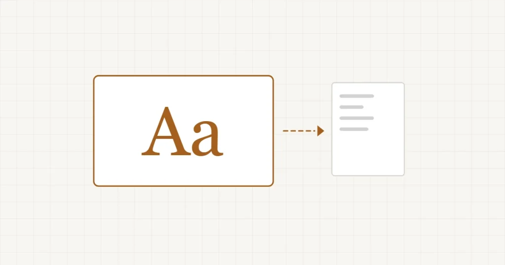 Un alphabet de lettres dessinées, à côté d’un petit document de licence