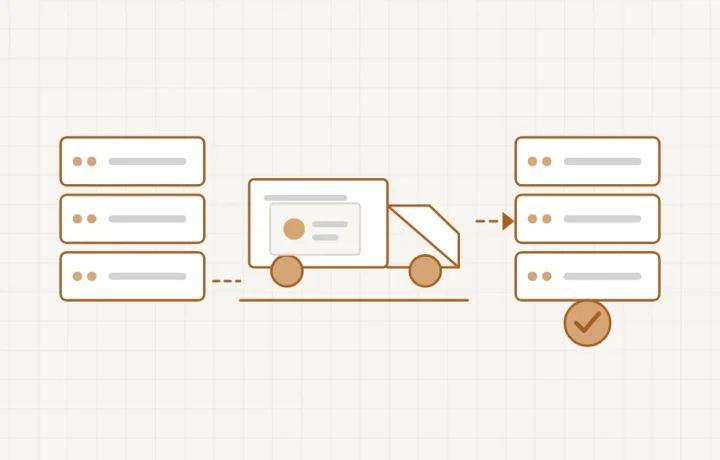 Migrer un site WordPress : le site quitte un serveur en camion et arrive intact sur le nouveau serveur, validé