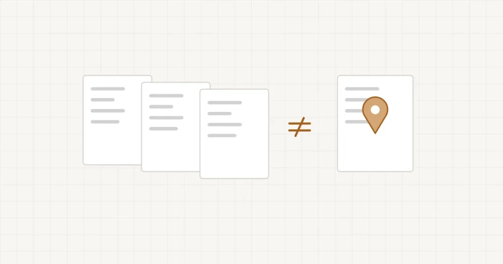 Plusieurs pages de site identiques, dont seul le nom de la ville change en haut de la page