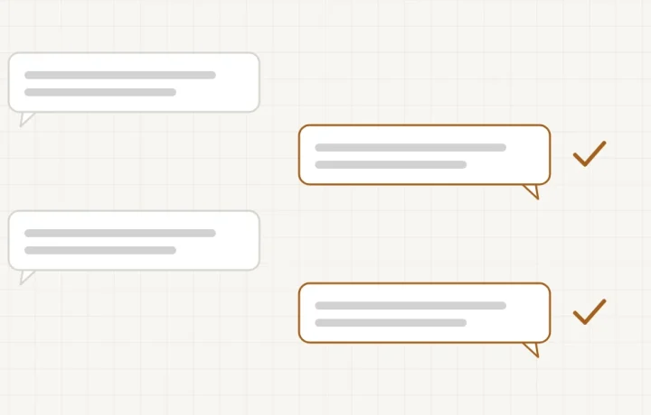 Une conversation où chaque commentaire reçoit une réponse validée