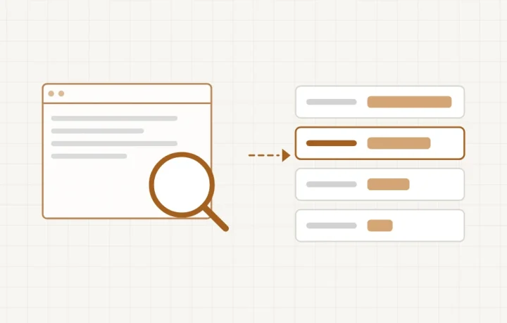 Les positions des concurrents : le site d’un concurrent passé à la loupe, puis ses mots-clés classés par force